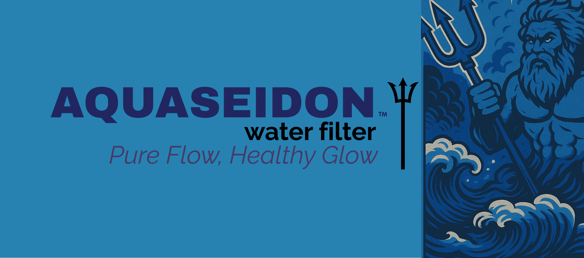 Aquaseidon water filter branding design