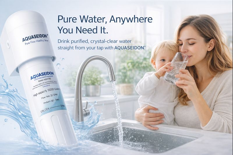 Under-sink water filter for the family